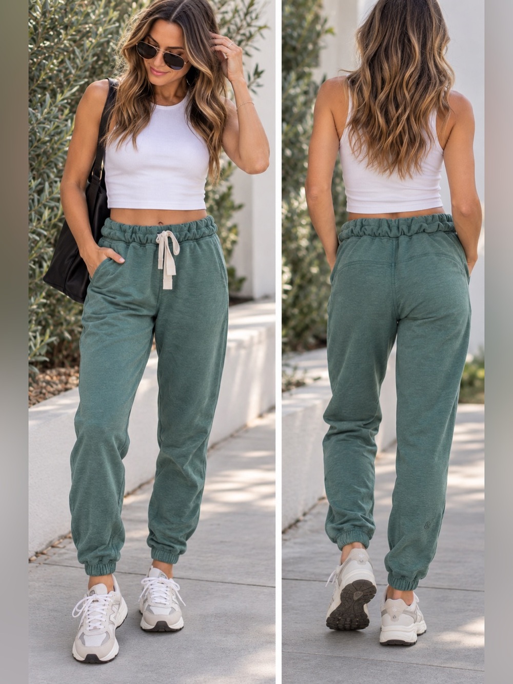lululemon athletica heathered teal Jogger Sweatpants size 4